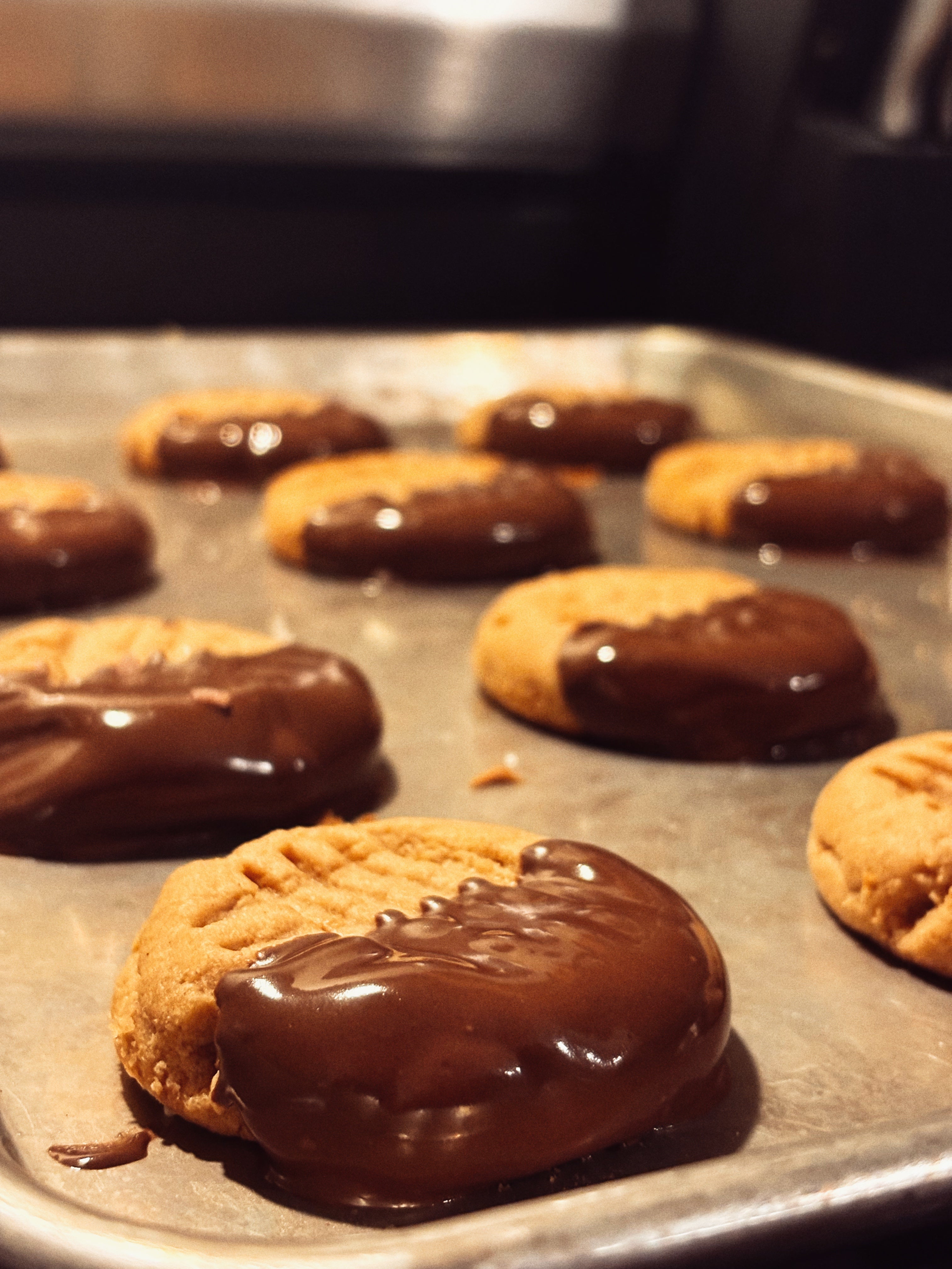PB Chocolate Dipped Cookie